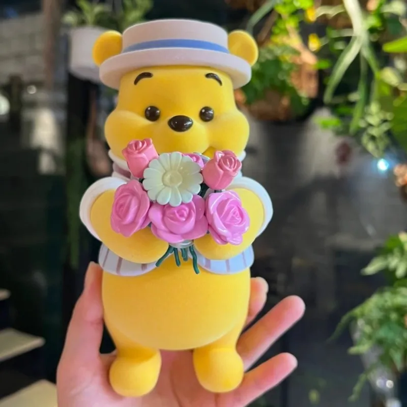 Winnie The Pooh Love  Figure Kawaii Winnie Model Collection Statue Anime Action Figurine Desk Ornament Cute Confession Gift Toys