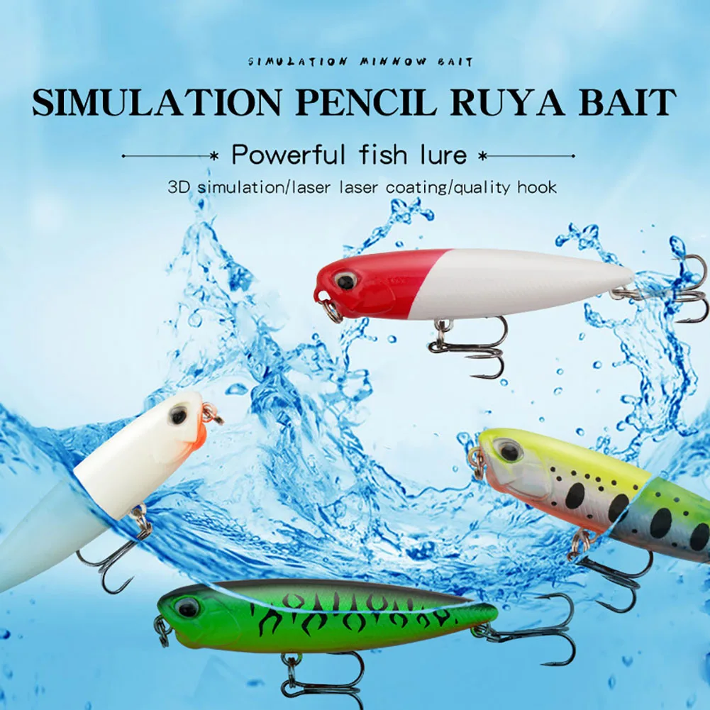 

6.5cm/5.5g Topwater Pencil Dog Walker Fishing Lures With Hooks Long Casting Artificial Hard Bait For Freshwater Saltwater