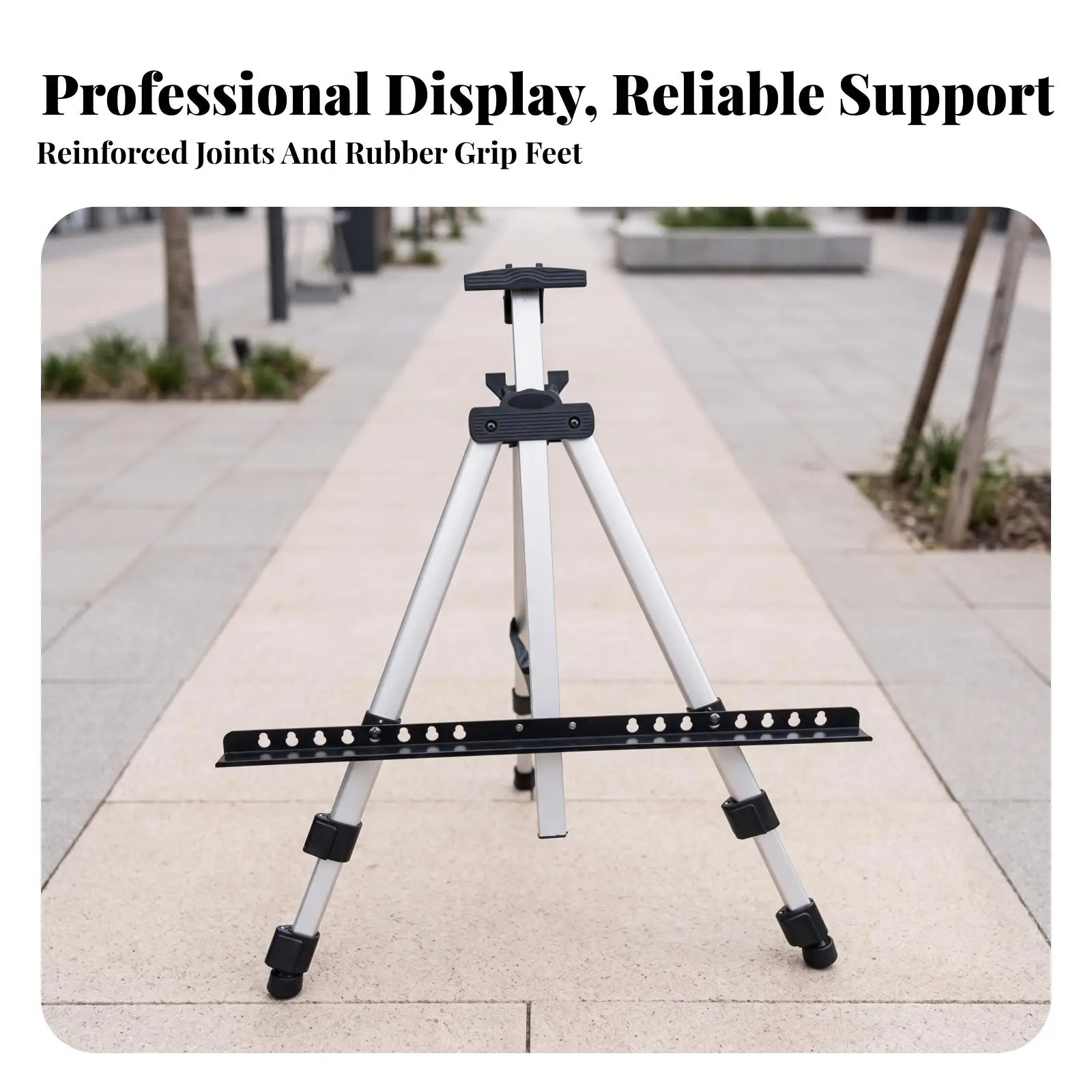 Tripod Easel with Tray Long-Lasting Aluminum Easel Easy to Use Portable for Artists, Exhibitions, Classrooms