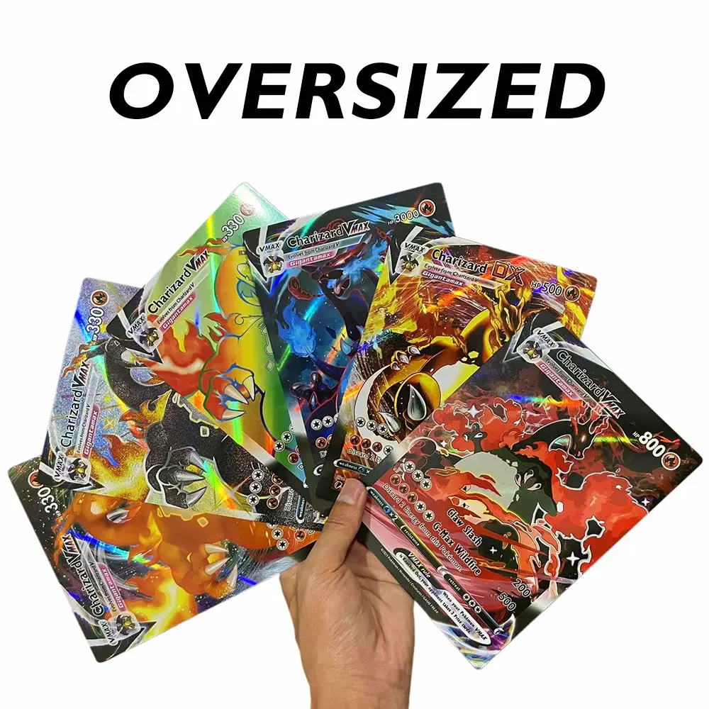 12/30Pcs Pokemon Cards Oversized 15*21CM Shiny Vstar Vmax GX Charizard Arceus Anime Pikachu Kids Collection Birthday Gift