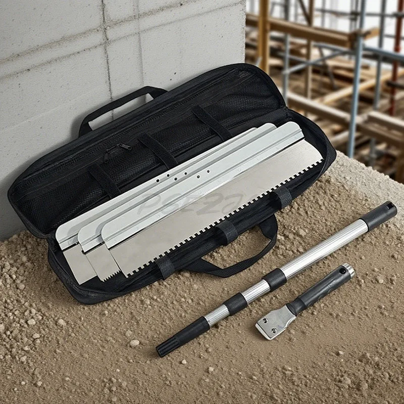 Standing Push Blade with Interchangeable Head and Adjustable Telescopic Rod Floor Scraper Cement Self Leveling Scraper