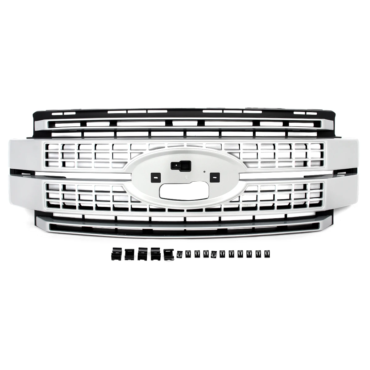 for 2017-2019 Ford F250 F350 F450 Super Duty Platinum Front Bumper Lower Racing Grill Mid-net Air Inlet Mesh Grille Accessories