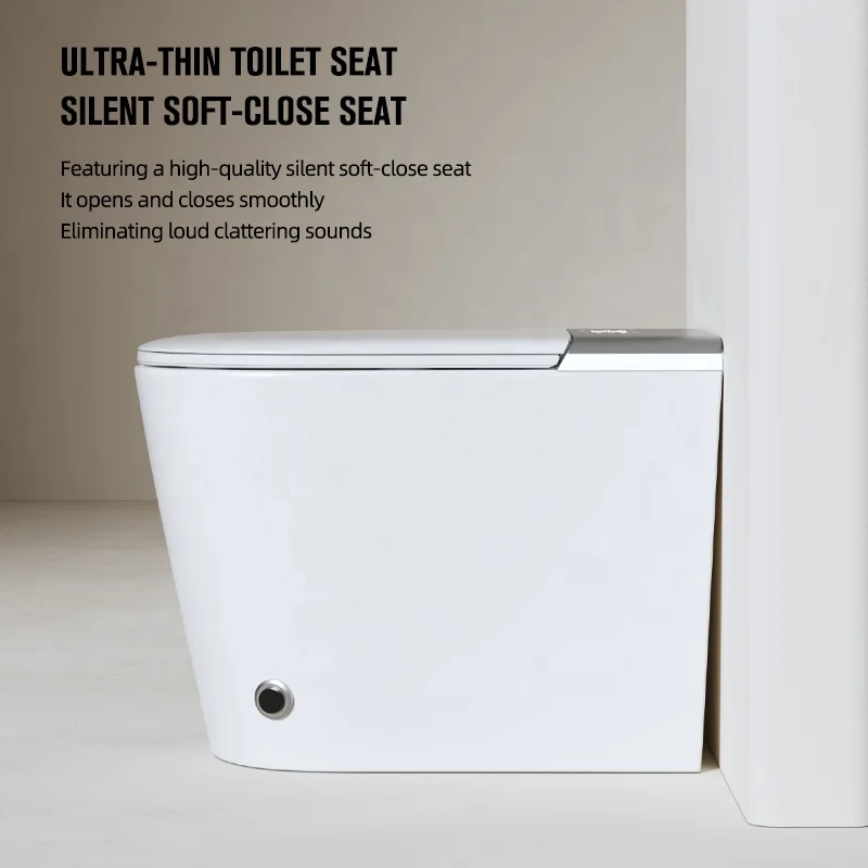 

Smart Toilet Intelligent Ceramic Automatic Flush WC Small Size Smart Toilet with Bidet and Remote Control