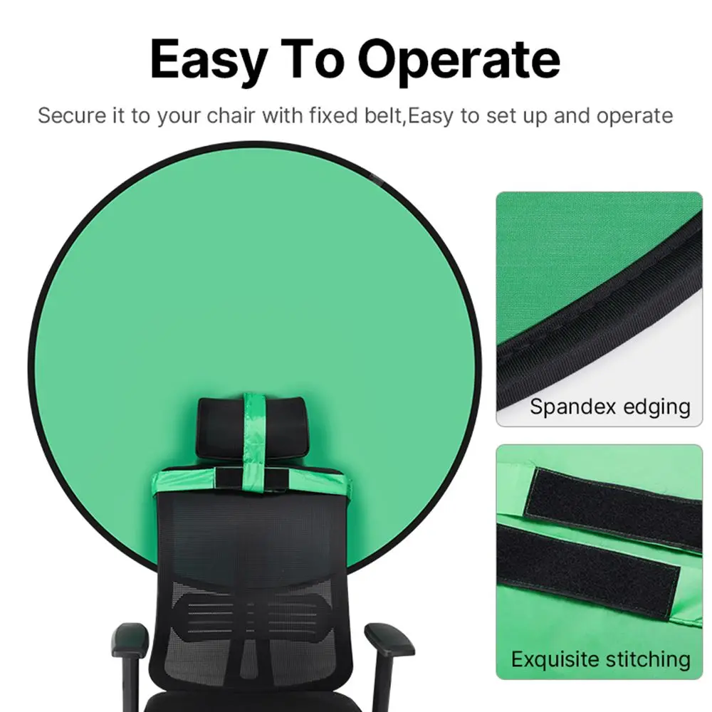 Portable Chromakey Chair Photography Studio Double Sided Green Blue Screen Background Cloth Backdrop