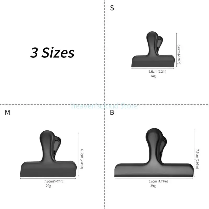 y88b 8pieces من الفولاذ المقاوم للصدأ مقطع مقطع مقطع مفصلي مقطع الورق مشابك كيس الطعام مقطع للداخ