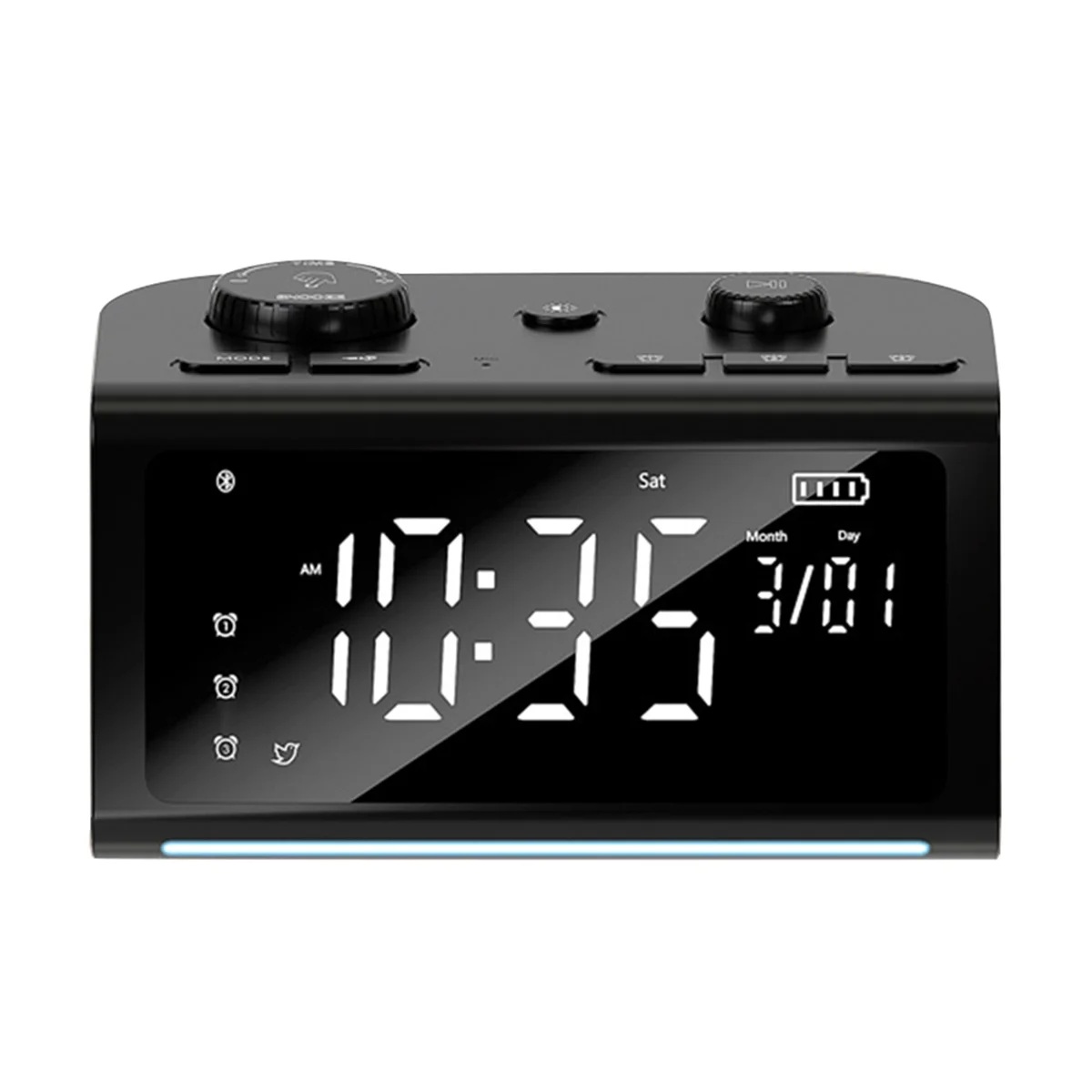 babq-multifunctional-white-noise-sleep-instrument-bluetooth-alarm-clock-speaker-fm-wake-up-colorful-night-light-black