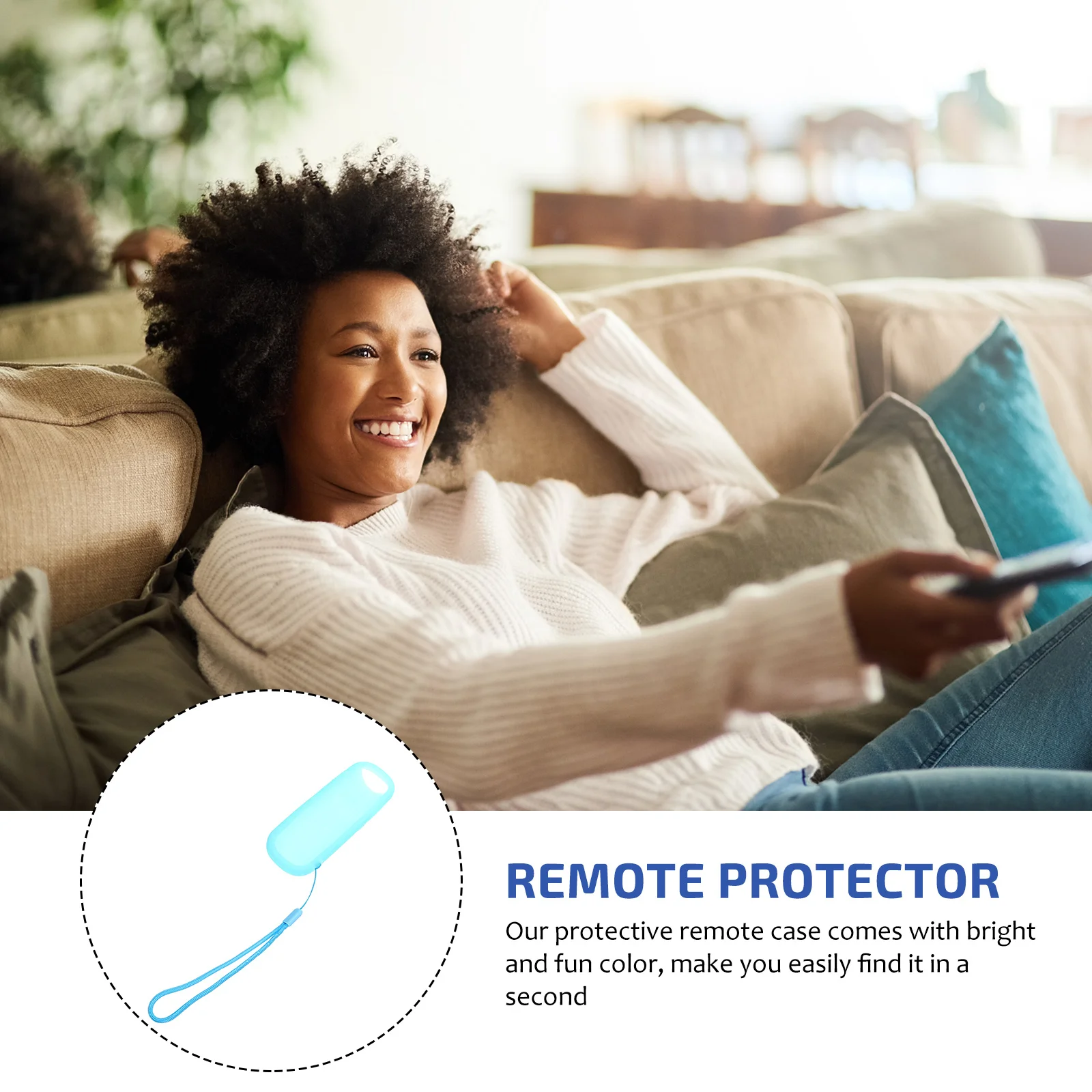 

Silicone Remote Cover Protector Soft Case Bright Colors Non- Texture Protect Remote from Impact