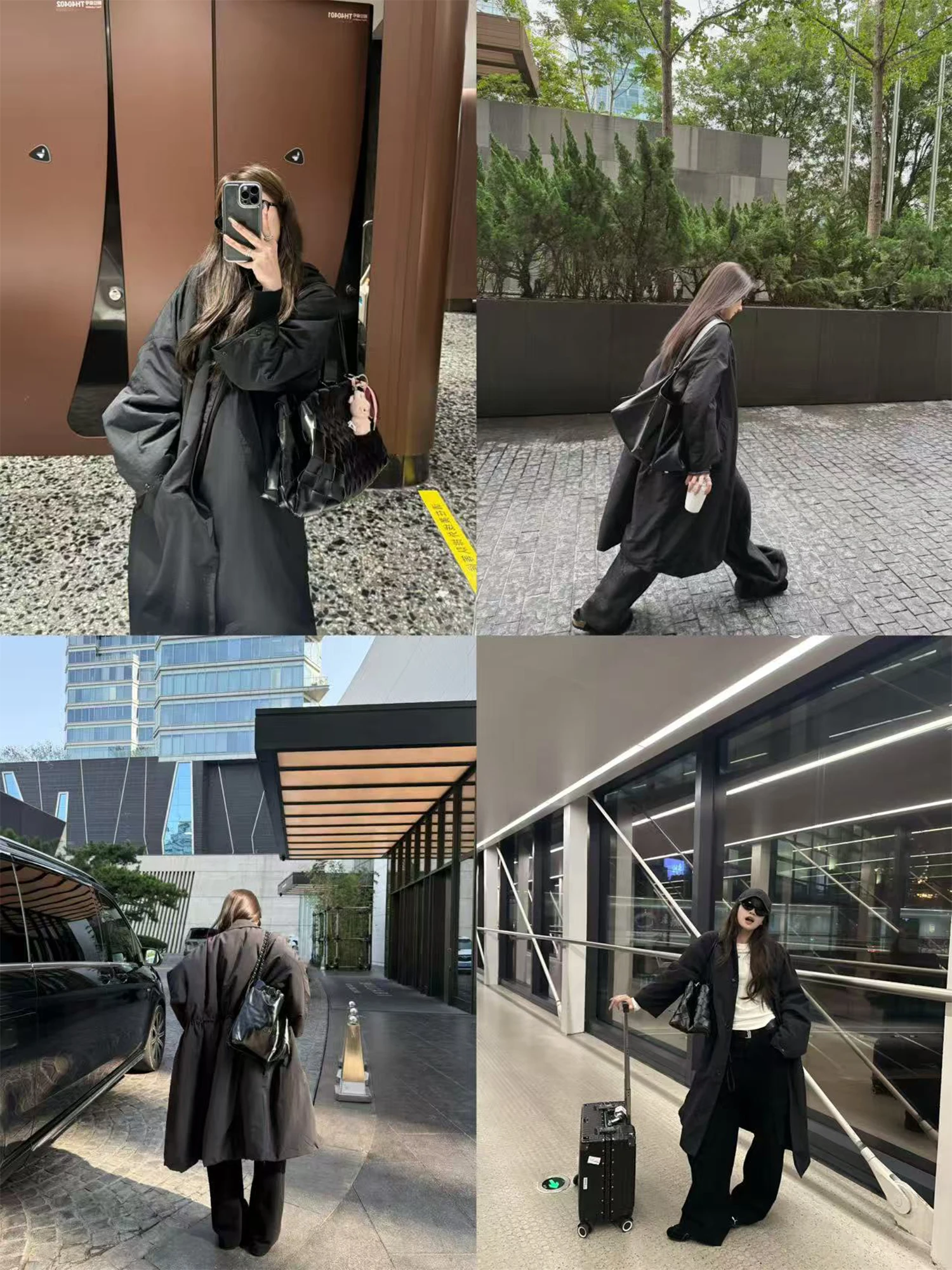 

Superniniyy Mat k Спецодежда Sle Длинное пальто Корейская версия Свободный крой Нейлоновая ткань Thiened Хлопок на одной пуговице