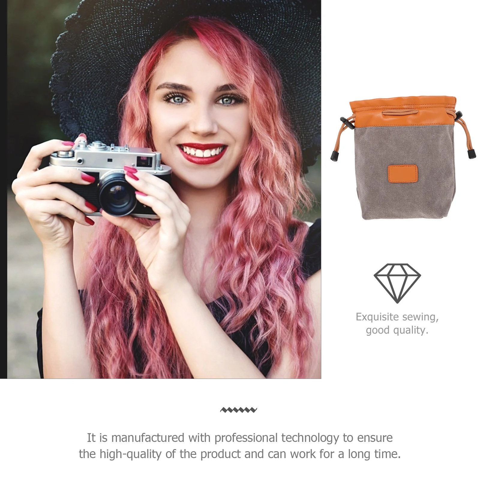 

1Pcs Waterproof Camera Bag Portable Drawstring Handbag for Travel Storage Protection Accessories Camera Bag Storage Case