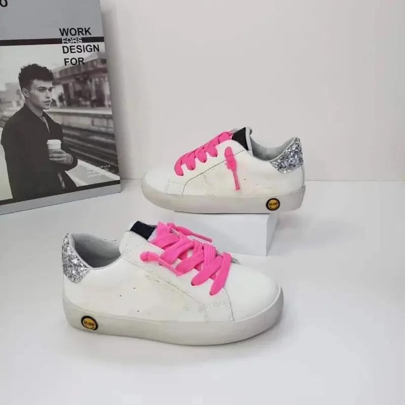 Zapatillas deportivas gruesas para niño y niña, zapatos informales con estrellas, suela blanda, marca de moda, primavera y otoño