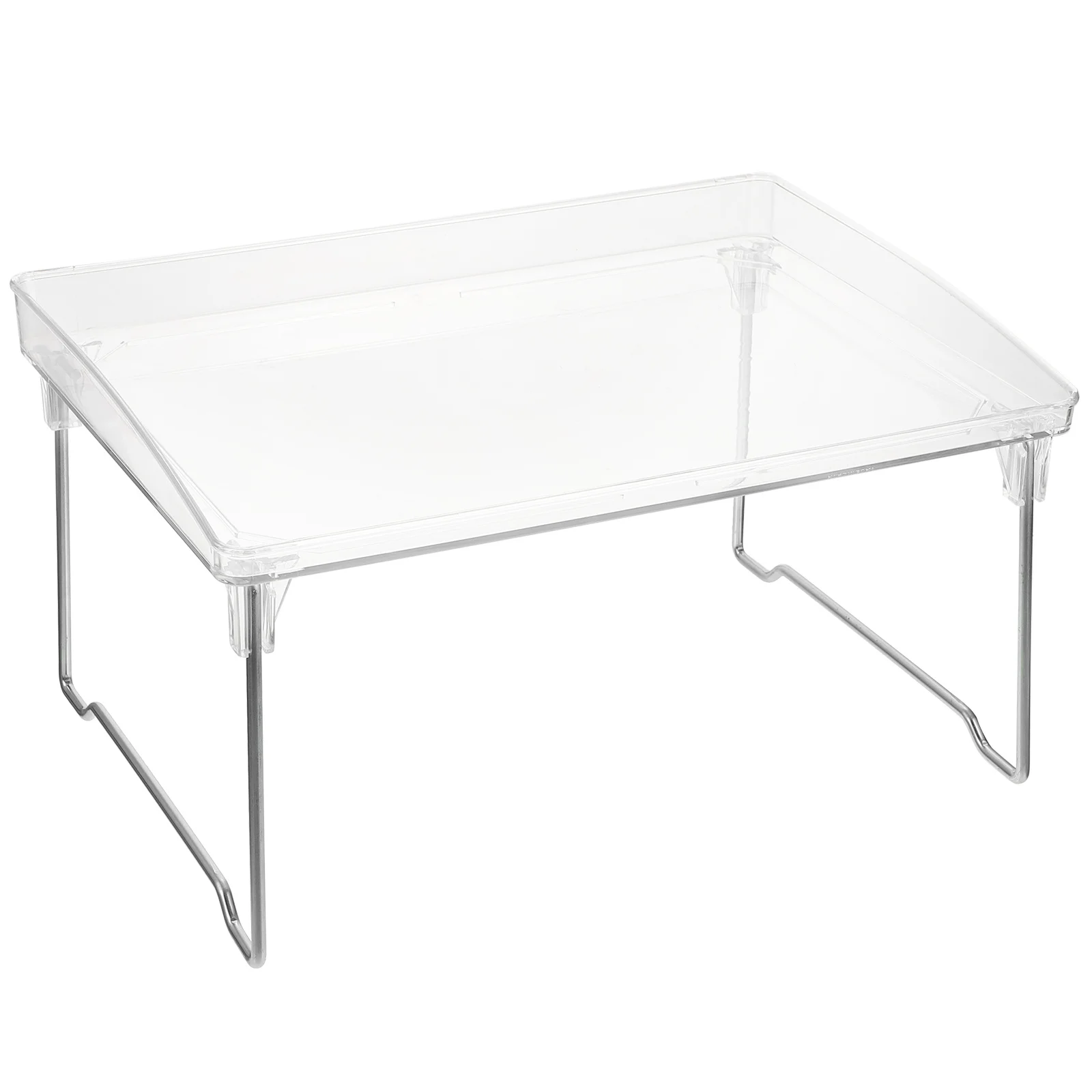 

Folding Transparent Storage Rack Desktop Elevated Holder Multi-Functional Organizer for Cosmetics Jewelry Sundries Makeup