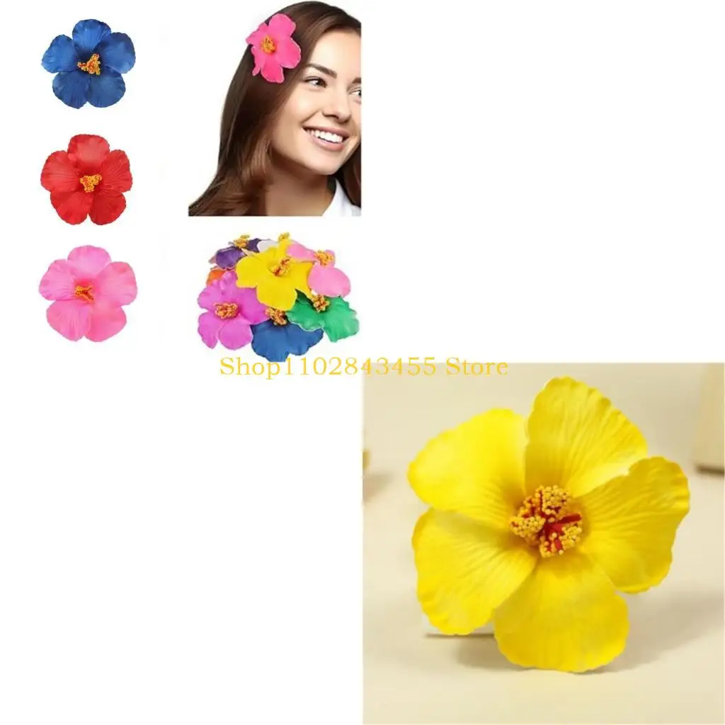 49MC Artificial Flower Hair Clip Bright Color Hair Pin For Bride Wedding Photography