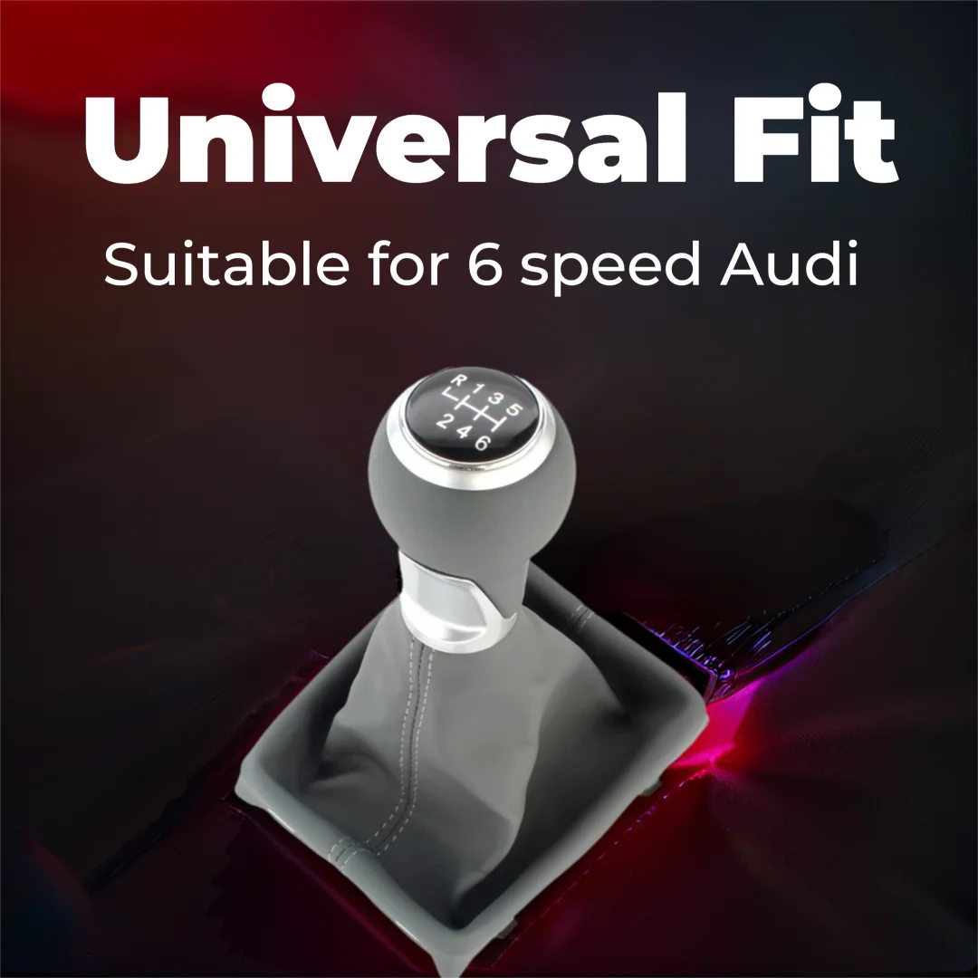 For Audi A6 C6 Allroad Quattro 2005 2006 2007 2008 2009 2010 2011 Car 6 Speed Gear Stick Shift Knob With Leather Boot