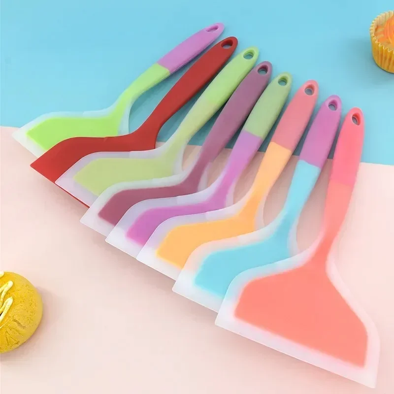 Colorful Non-Stick Silicone Spatula and Pan - Kitchen Accessories for Cooking Eggs, Cookies, and Yuzi Burning,