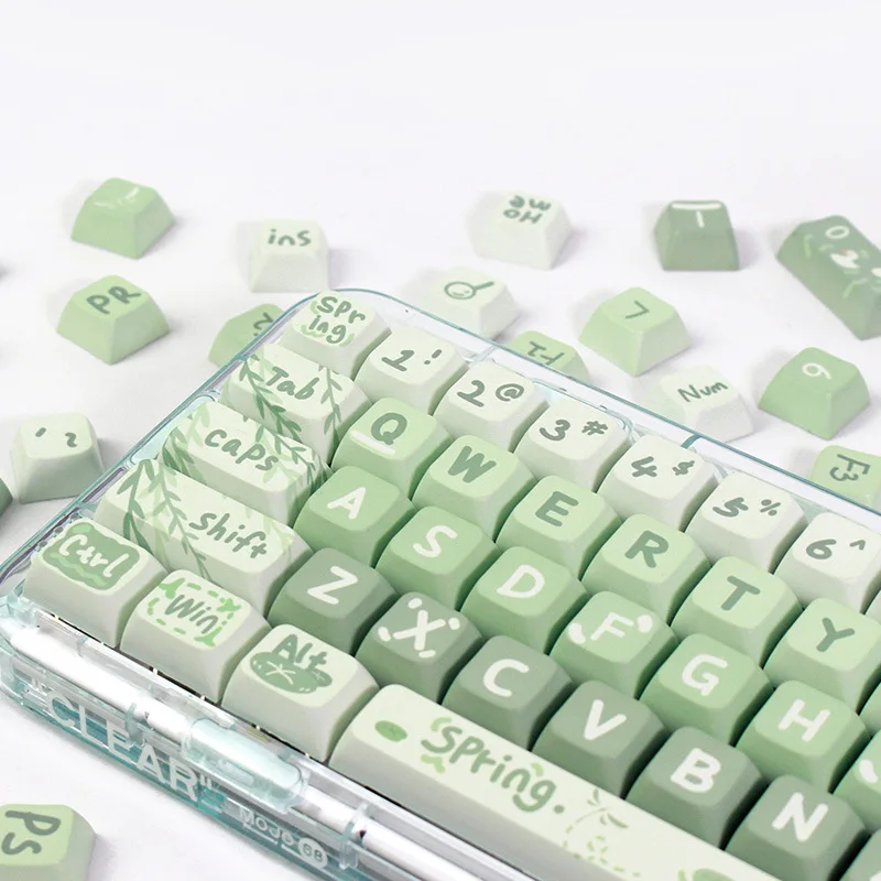 Spring outing green series XDA Keycaps, Mechanical Keyboards, Customized Personalized Keycaps, Sublimated Pbt