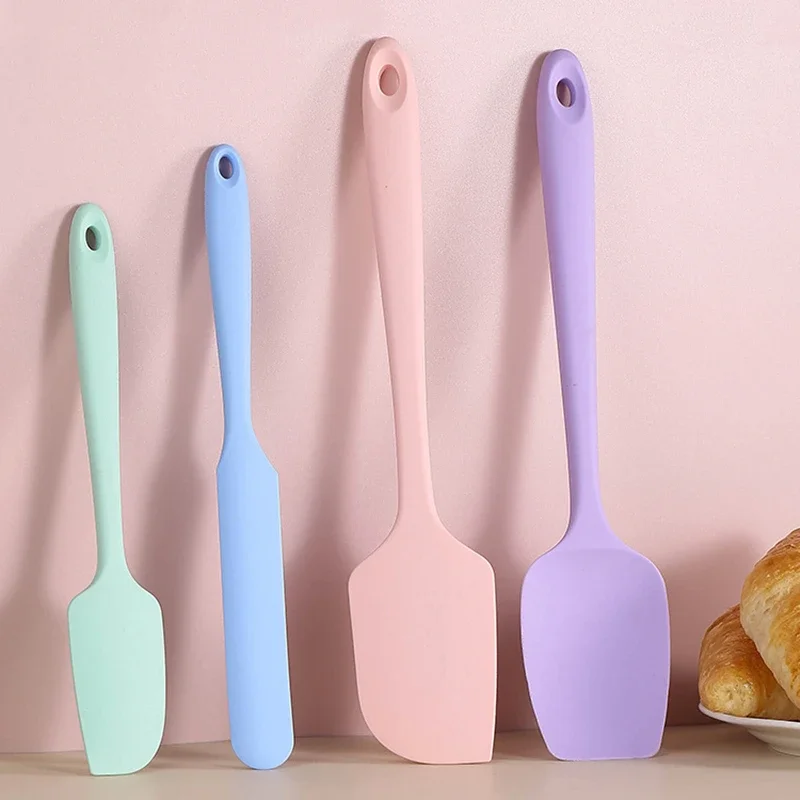 

4Pce/Set Kitchen Silicone Cream Spatula Butter Chocolate Salad Scraper Mixer Non-stick Batter Cake Pastry Blender Kitchenware