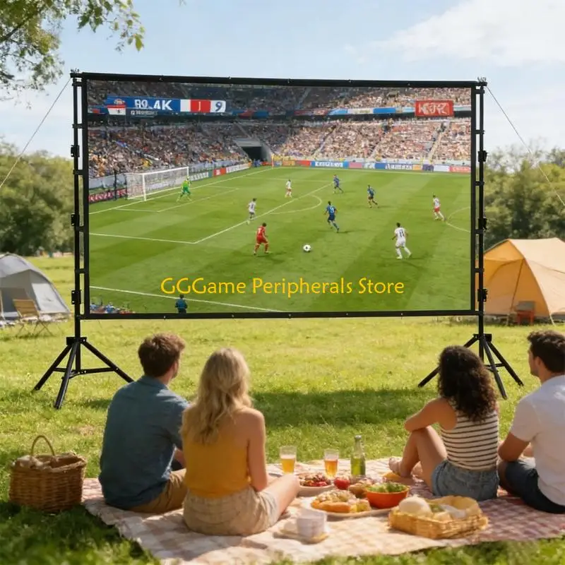 U55B Multiple Size Projection Screen With Spacious 160 Degree Anti Light For Group Entertainment