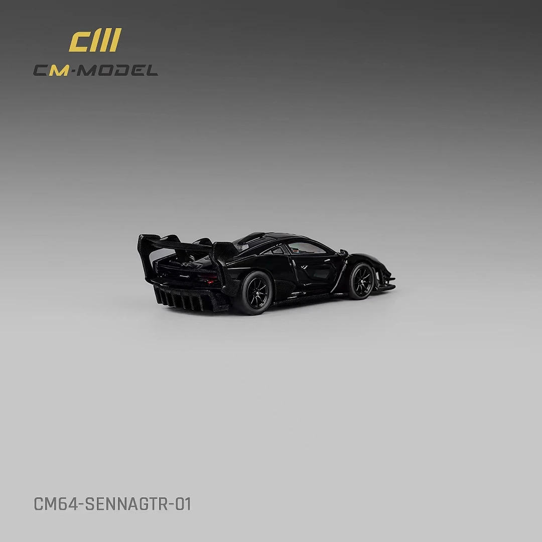 PreSale CM 1:64 Senna GTR Gloss Black Diecast Diorama Car Model Collection Toys