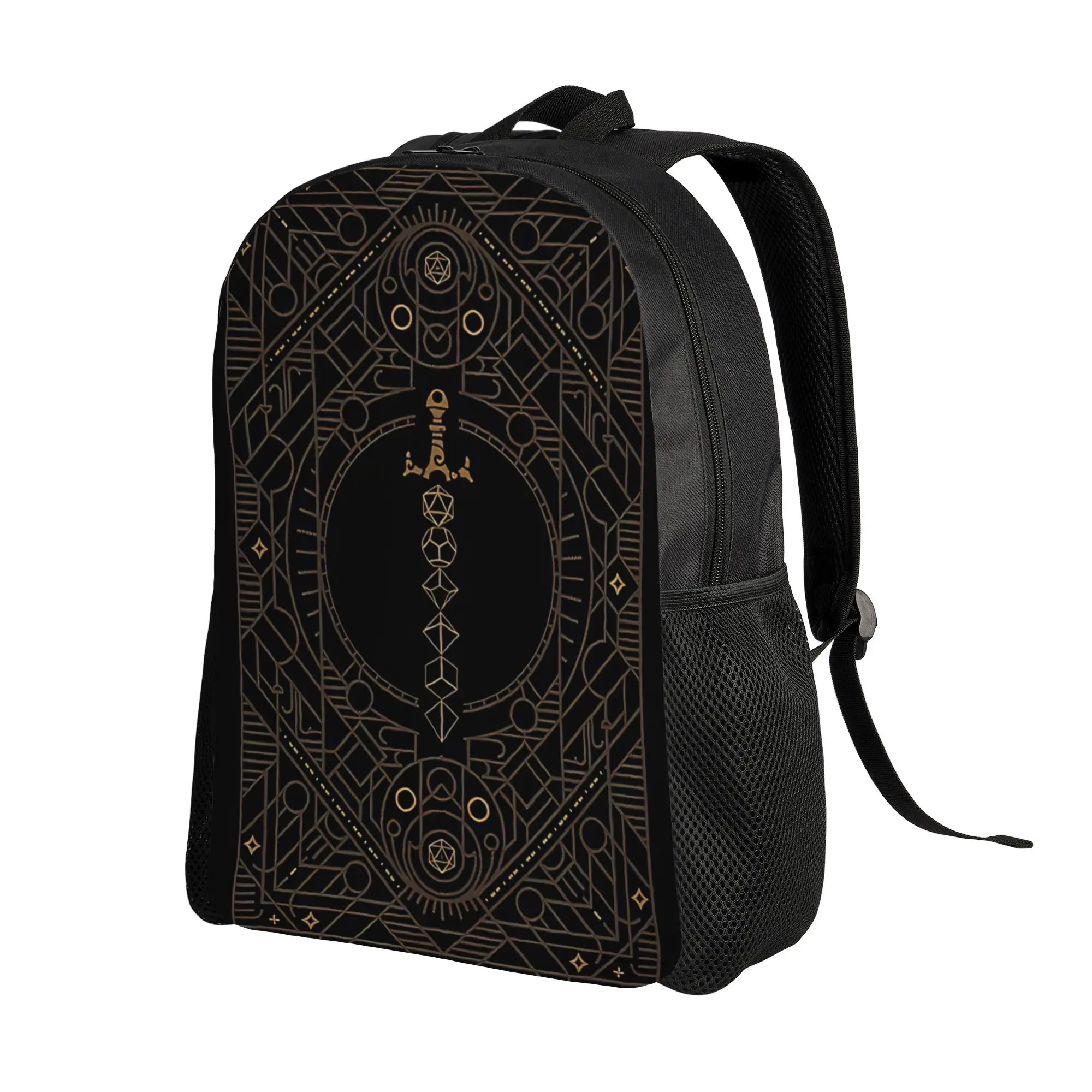 DND Polyhedral Dice Sword Schoolbag Men Sporty Daily mochila Large Capacity Laptop Bag Back To School Season