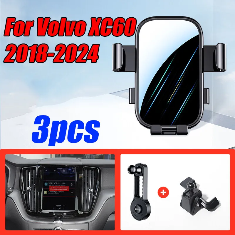 

For Volvo XC60 2018-2024 Car Cell Phone Holder Stand Mount Clip