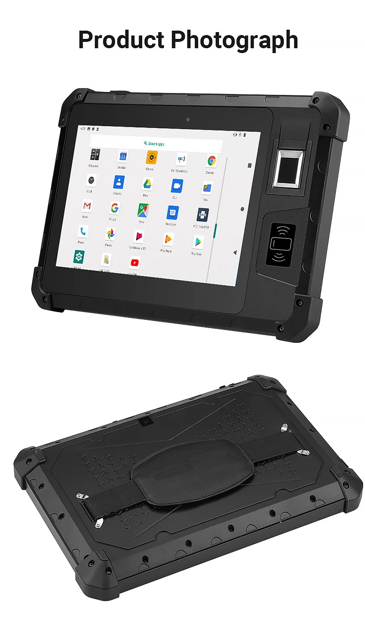 Qun Suo Industrial 8inch Android Fingerprint Reader NFC Tablet Rugged IP67 Waterproof 2D Barcode Scanner GPS Tablet