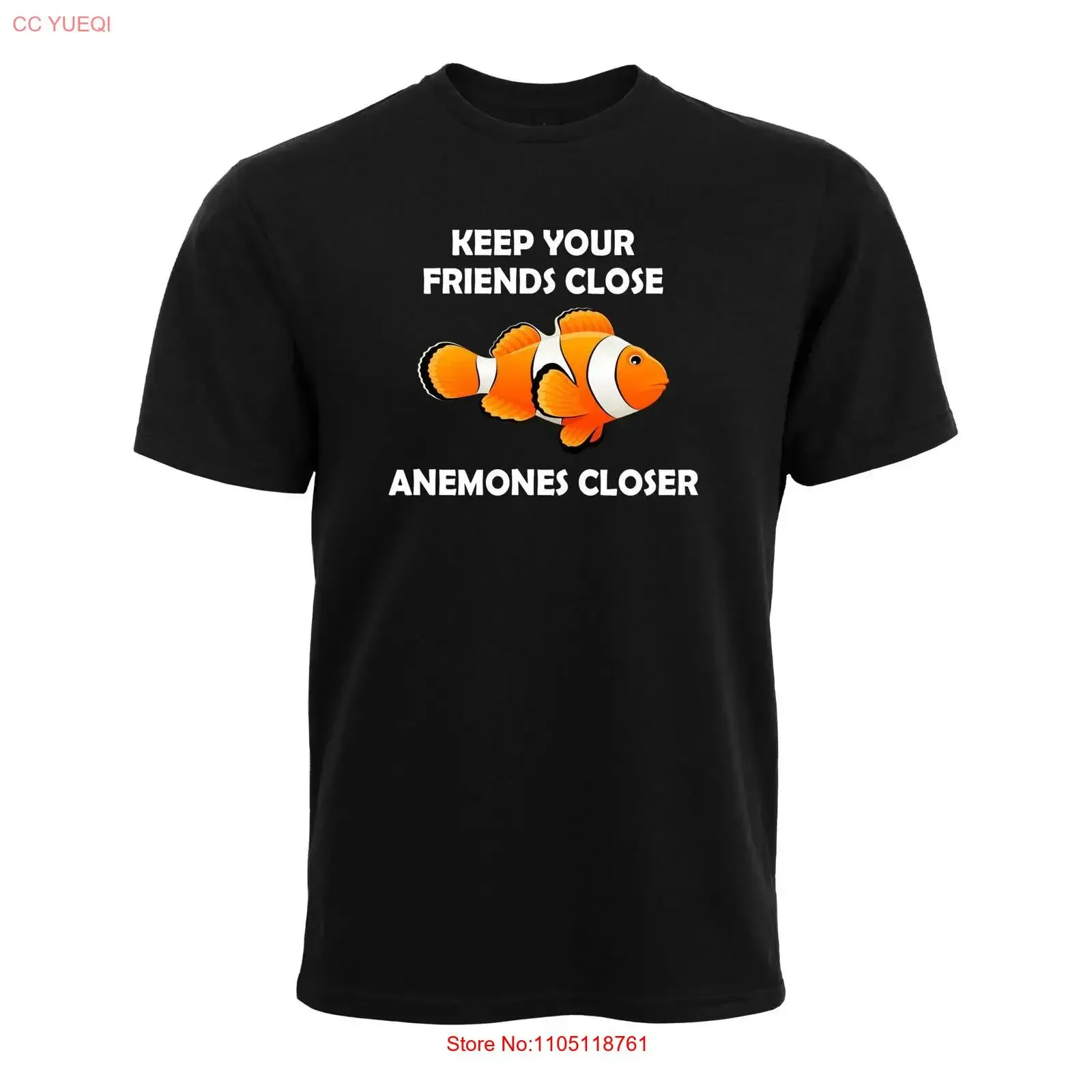 Anemones Closer Nemo Reef Keeper Aquarium Fish Tank Men's cotton T Shirt vintage Washed Unisex Slightly streetwear Soft