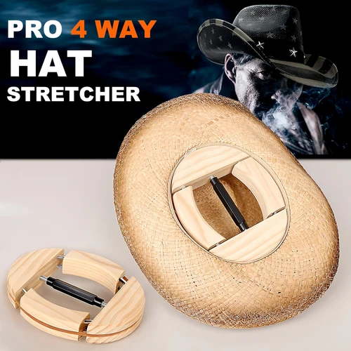 Repacego-estirador de sombrero de madera ajustable de 4 vías, mantenedor de forma de gorra, estante de sombrero Fedora Premium para almacenamiento, soportes de béisbol vaquero