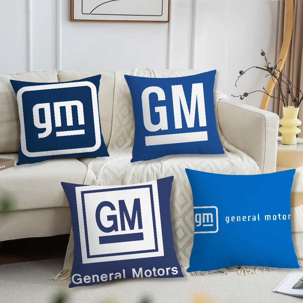 Logo G-General M-Motors Fashion cushion cover Living Room Headboard Office Cushion Bedroom Cushion Sofa Nap Time Pillow Case