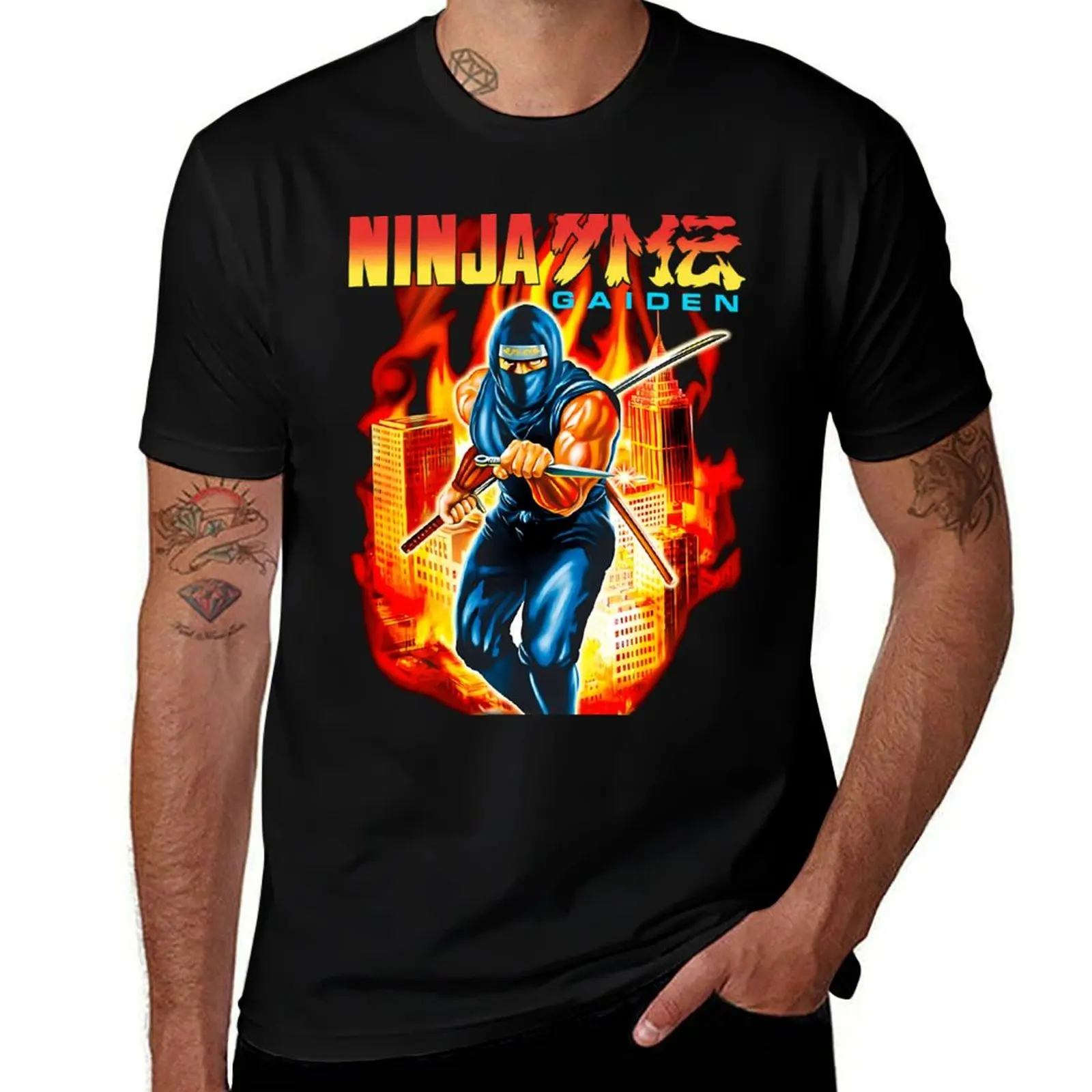 NINJA GAIDEN BOX ART T-Shirt man t shirt customs anime shirts men