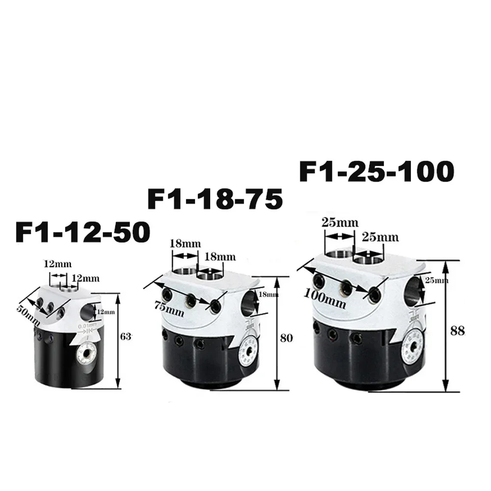 Imagem -05 - Cabeça Chata com Hex Wrench Holder Torno Boring Bar Máquinas-ferramentas de Trituração f1 tipo 50 mm 75 mm 100 mm 12 mm 18 Milímetros 25 Milímetros