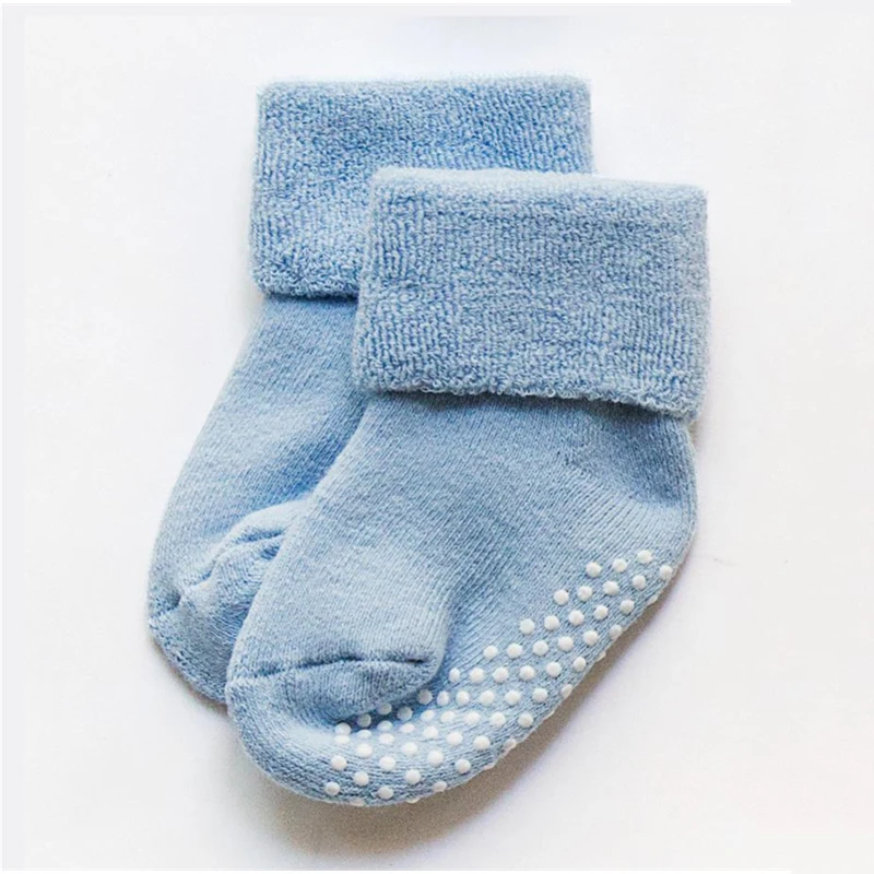 Katoenen babysokjes herfst winter dikker warm pasgeboren jongen meisje vloersokken baby antislip badstof sokken voor jongens meisjes 0-3 jaar