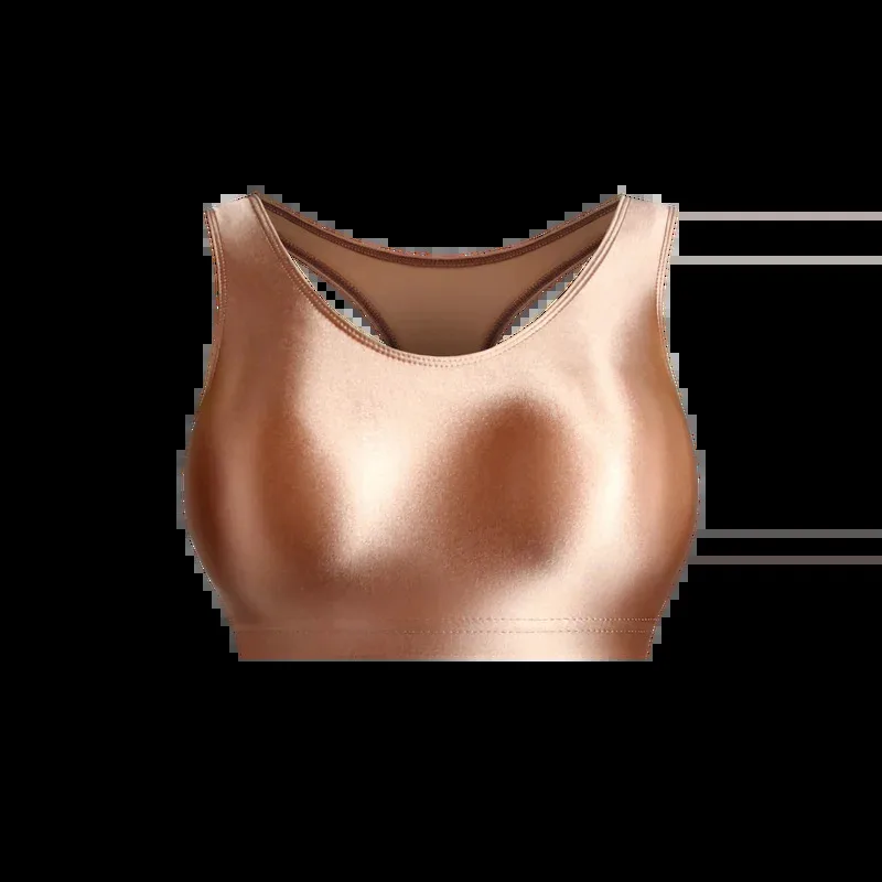 

asdh8@Women Round-Neck Tank T-Shirt Shiny Satin Glossy Tops Summer Blouse Yoga Fitness Vest CamisoleCOSda@