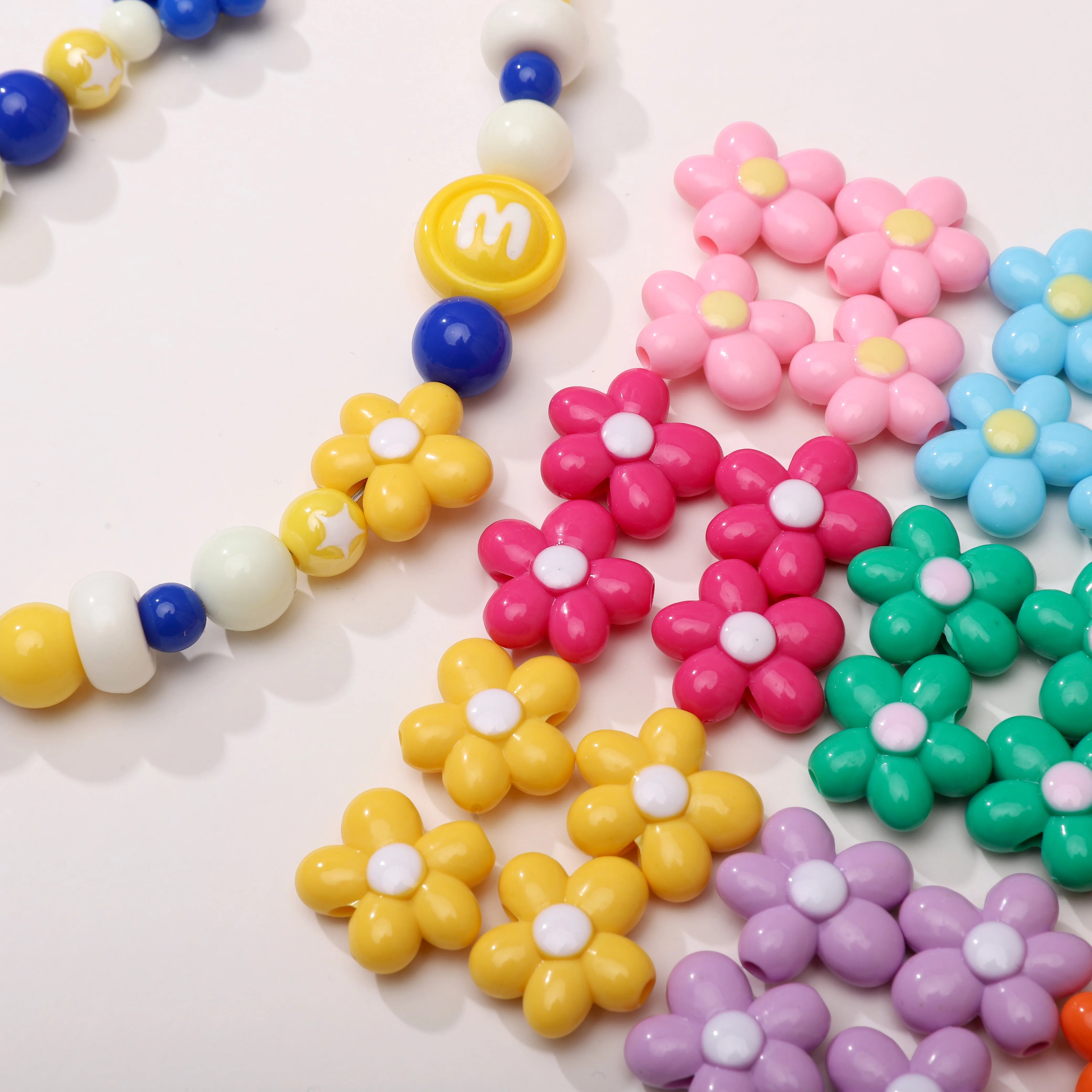 5 قطعة/الحزمة 19 مللي متر قطرات زيت الأكريليك خمسة البتلة زهرة فضفاض الخرز ل عقد دي اي واي سوار القرط صنع المجوهرات الحلي #3