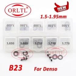 ORLTL B21 B23 B24 B27 Podkładka Rozmiar 1.50-1.95mm 50 PCS Uszczelki naprawcze wtryskiwaczy Common Rail Zestaw uszczelek regulacyjnych do Denso