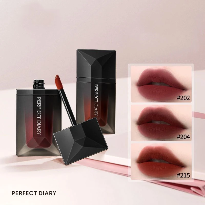 PerfectDiary Velvet Matte Liquid Lipstick Transfer-Proof,Waterproof & Fade-Resistant Lip Color for All-Day Comfort 4ml Lipgloss