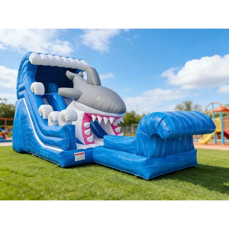 

Надувная гигантская водная горка-аквапарк в виде акулы из ПВХ, с воздуходувкой, грузоподъемность 400 кг, простая установка, гарантия 3 года
