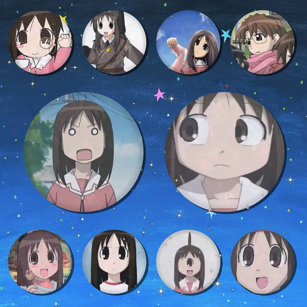 A-Azumanga Daioh Anime Round Badges, Brooches, Clothing Accessories, Birthday Gifts, Anime Conventions