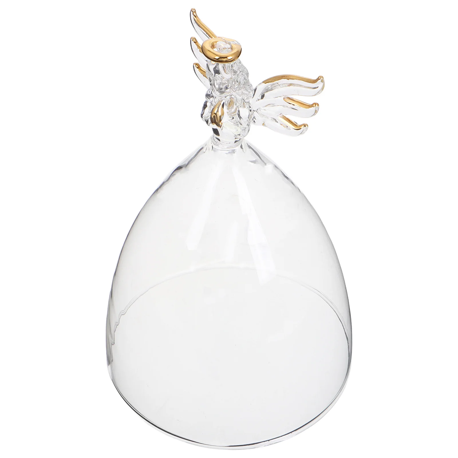 

Clear Glass Angel Cloche Dome Eternal Flower Decorative Bell Jar Cover DIY Micro Landscape Home Office Decor Glass Cloche