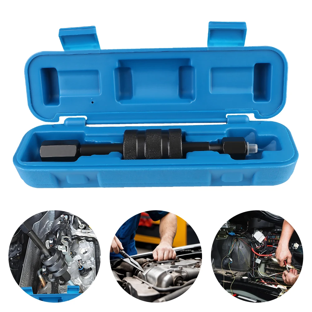 

Diesel Injector Puller Tools Fuel Injector Remover Accessory with Hard Case M8 M12 M14 Injector Extractor Installer Tool