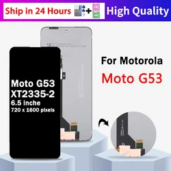 6.5'' High Quality For Motorola Moto G53 LCD Touch Panel Screen Digitizer Assembly For Motorola G53 LCD XT2335-2 Display Frame