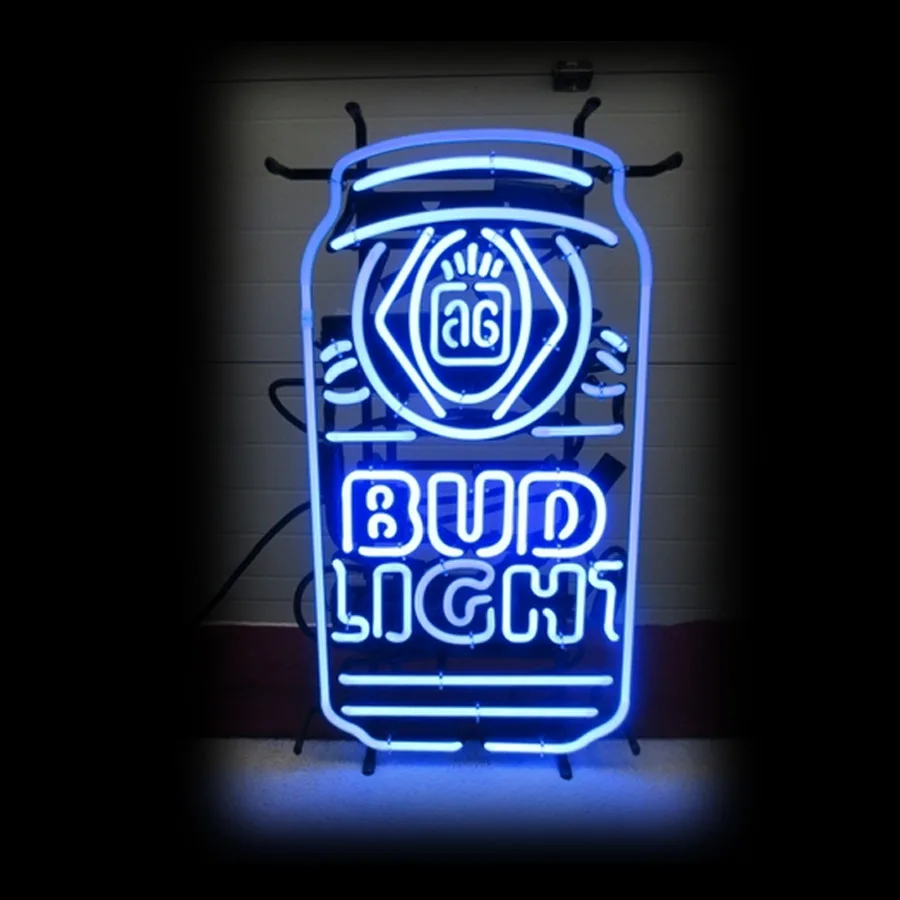 

Neon Sign for Bud Light Can Neon Tube Sign Art Commercial Light handcraft Vintage Beer Bar Hotel Lamp neon light sign Room Decor