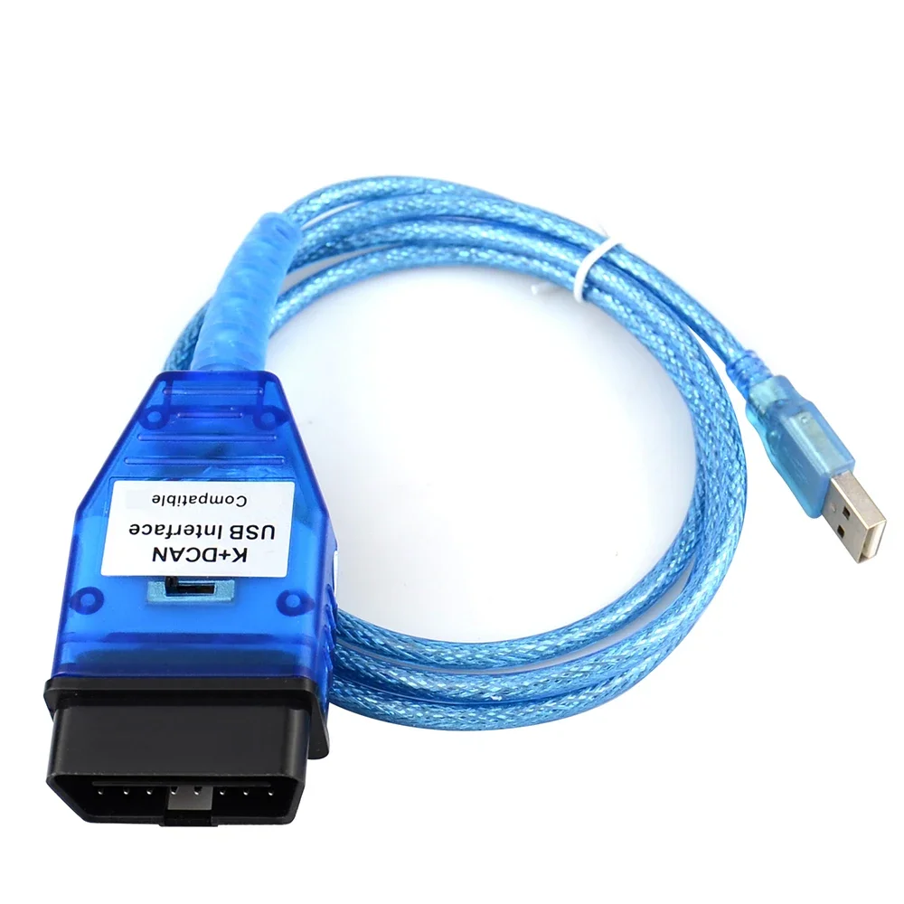 Blue Color with Switch K+CAN OBD2 Diagnostic Cable for BMW E60 E61 E81 E87 E90 E91 E92 E93 Ediabas K+DCAN Car Programming Tool