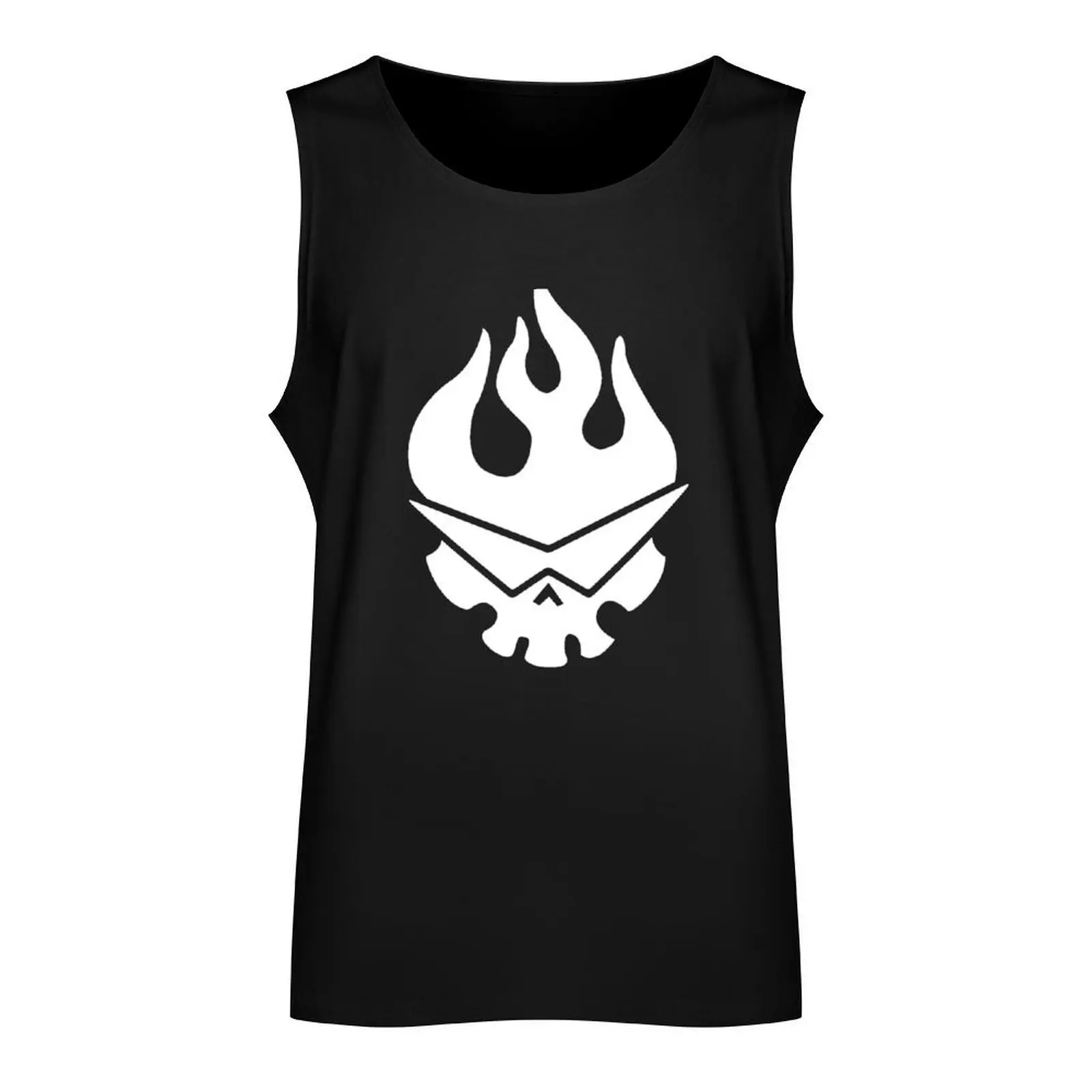 Team Dai-Gurren Matte White Tank Top bodybuilding t shirt sports t-shirts for men