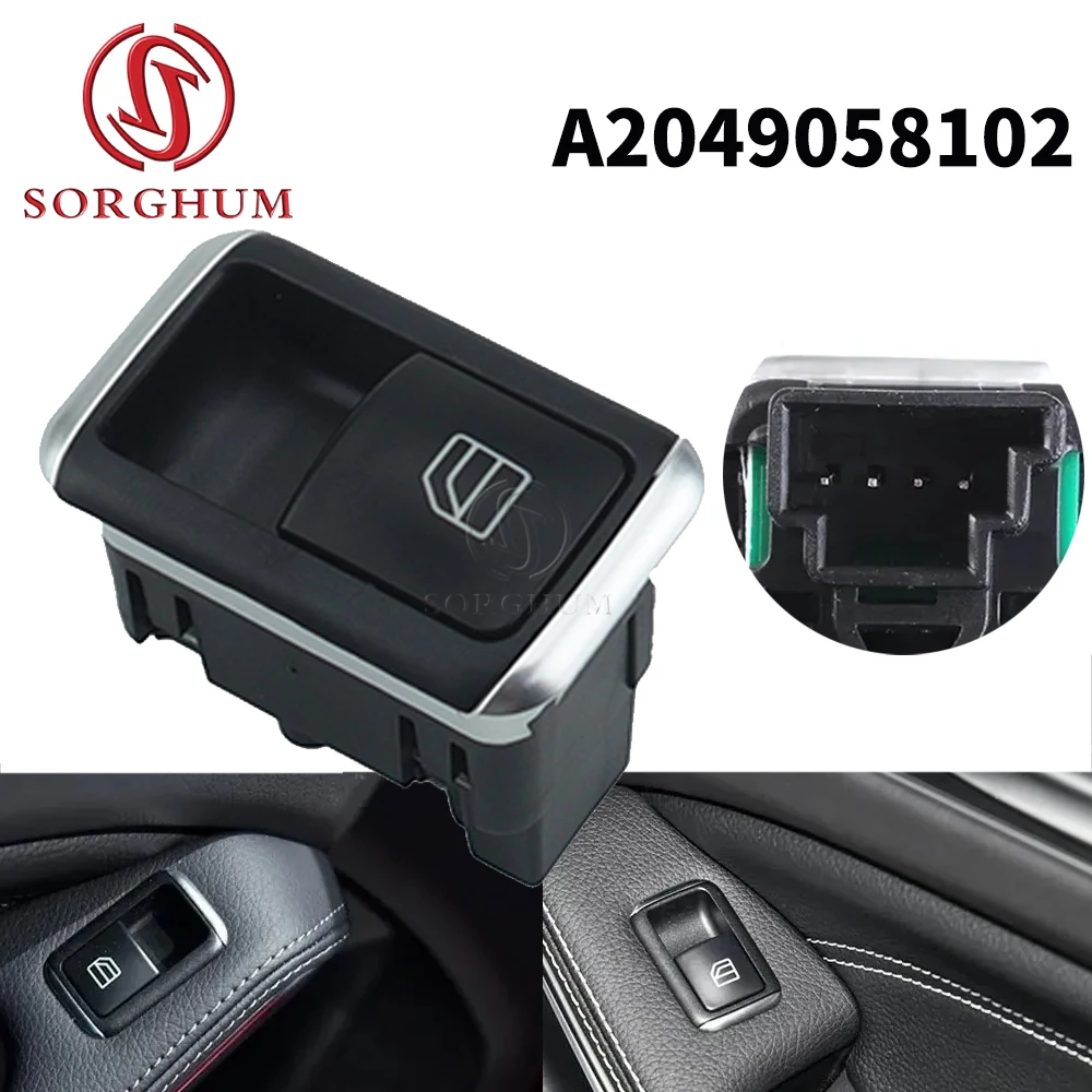 

SORGHUM Window Switch Button For Mercedes-Benz GLS CLA GLK A B C G M Klasse W204 W212 W176 W166 W463 W246 A2049058102 2049058202