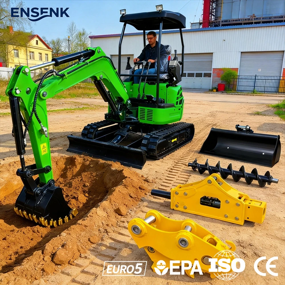 

Мини-экскаватор 1.0 т, 1.5 т, 1.7 т, 2.5 т с двигателем Kubota, для строительства и сельского хозяйства, Европа, EPA Euro 5, напрямую от производителя