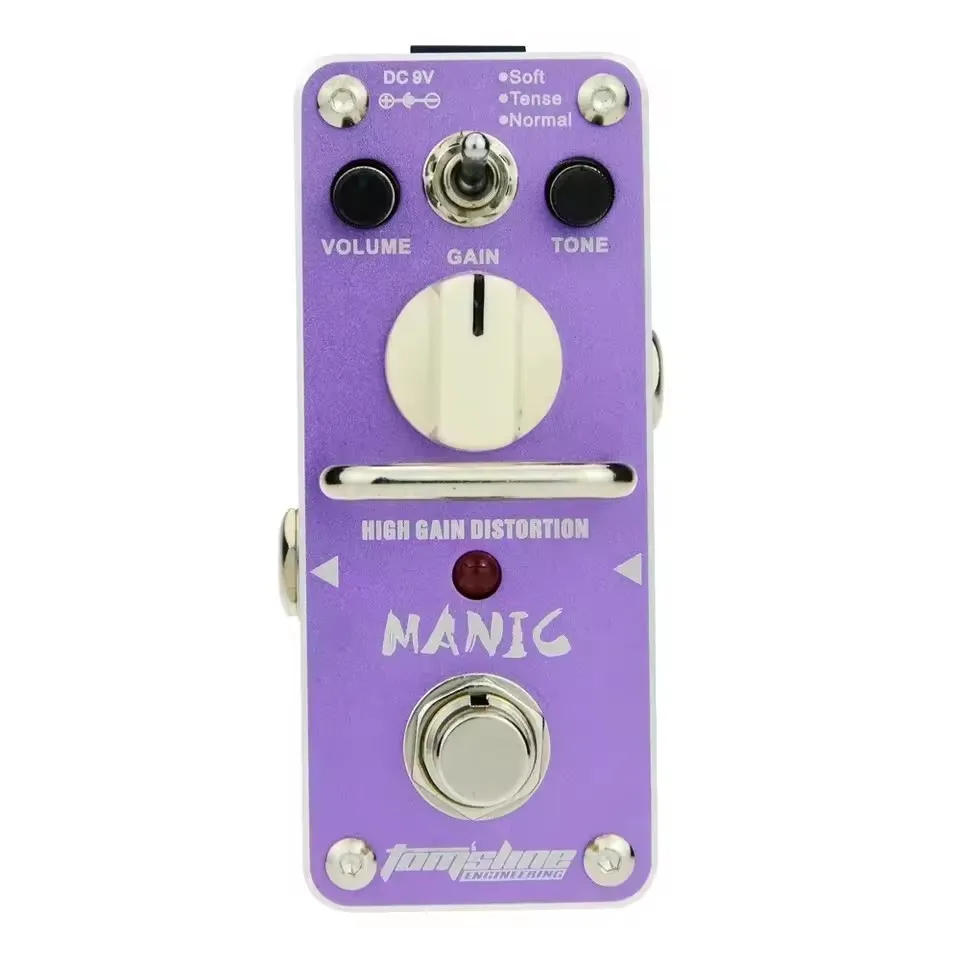 

AROMA AMC-3 Manic Electric Guitarra Effect Pedal High Gain Distortion Effect Mini Analogue True Bypass Pedal Guitar Accessories