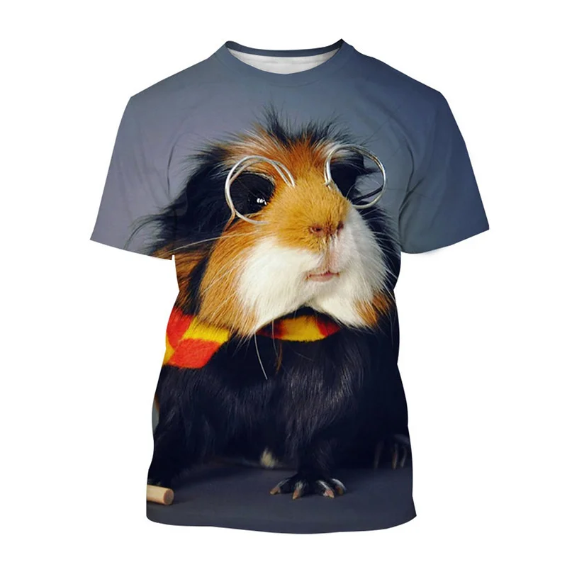 

Футболка Мужская/женская с 3D-принтом морской свиньи, милая Повседневная рубашка с круглым вырезом и коротким рукавом, топ с графическим принтом животного, одежда для детей, на лето