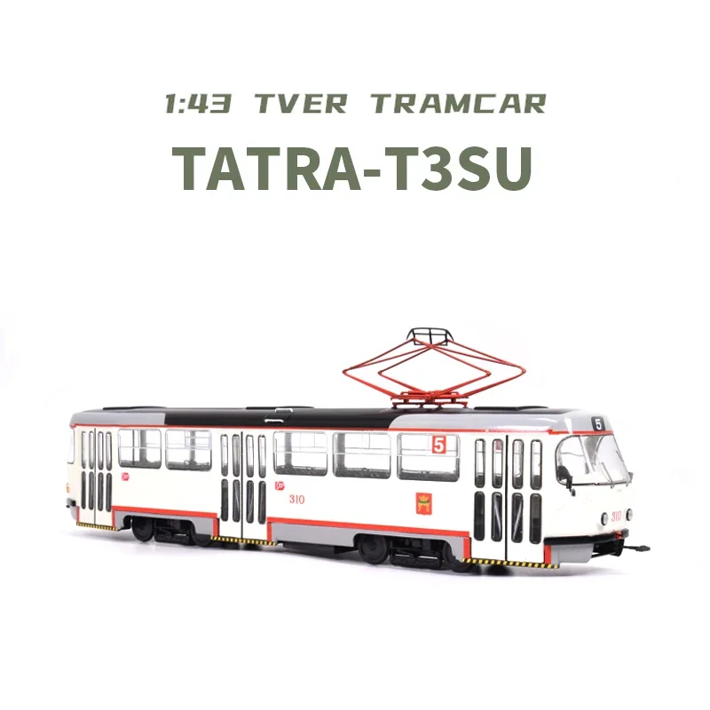 Diecast 1:43 Scale Russian Retro Tramcar 301 TATRA-T3SU Bus Alloy Car Model Adults Collectibles Toy Gifts Static Show Souvenir