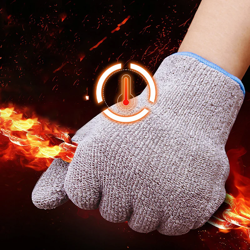 1Pair High Quality Thicken Double-layer Cotton 100/250 Celsius Kitchen Heat Resistant Anti Burn Heatproof Oven Gloves