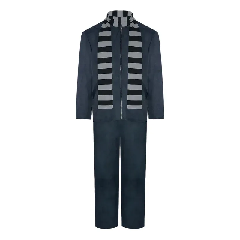 

Movie Gru Cosplay Costume Coat Pants Scarf Uniform for Men Thief Dad Disguise Party Fantasy Outfits Halloween Carnival Roleplays
